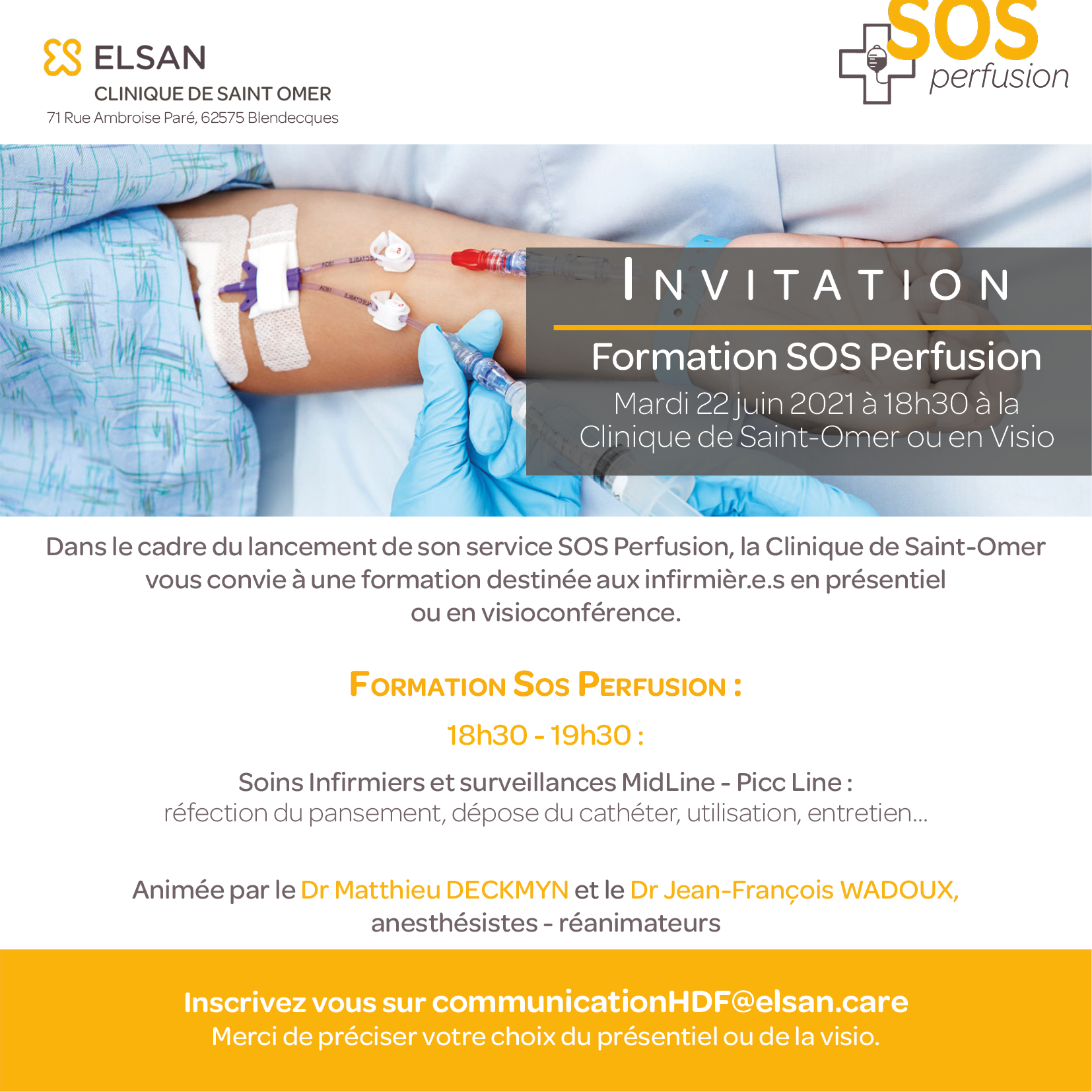 formation sos perfusion