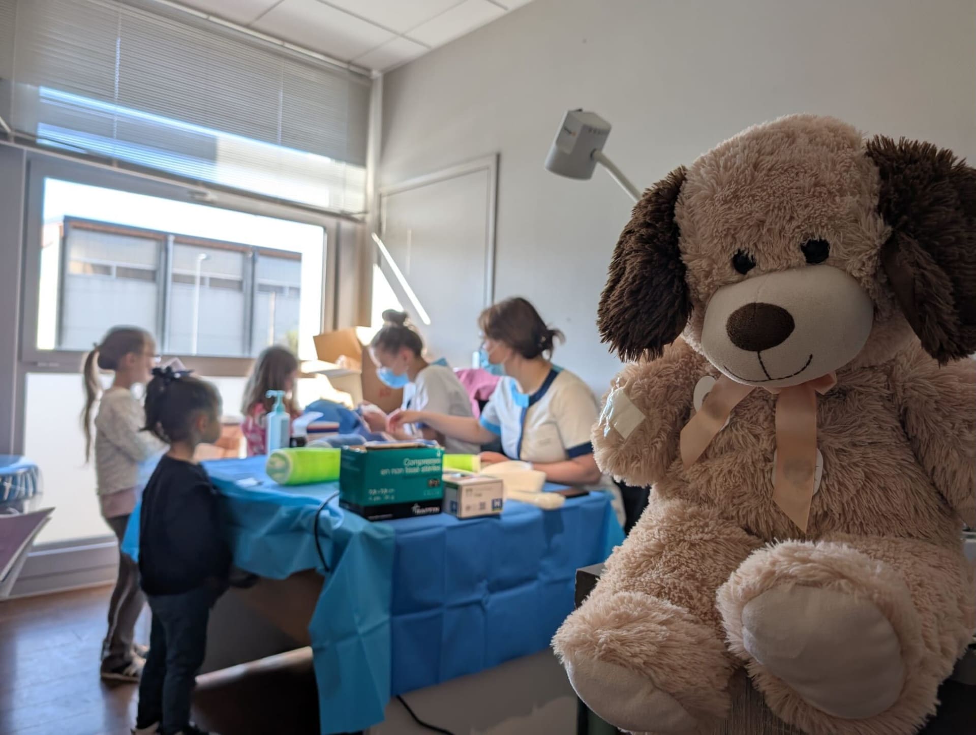 L’Hôpital des Nounours à la Polyclinique la Pergola : Des enfants d’écoles maternelles viennent découvrir le milieu hospitalier et faire soigner leurs peluches
