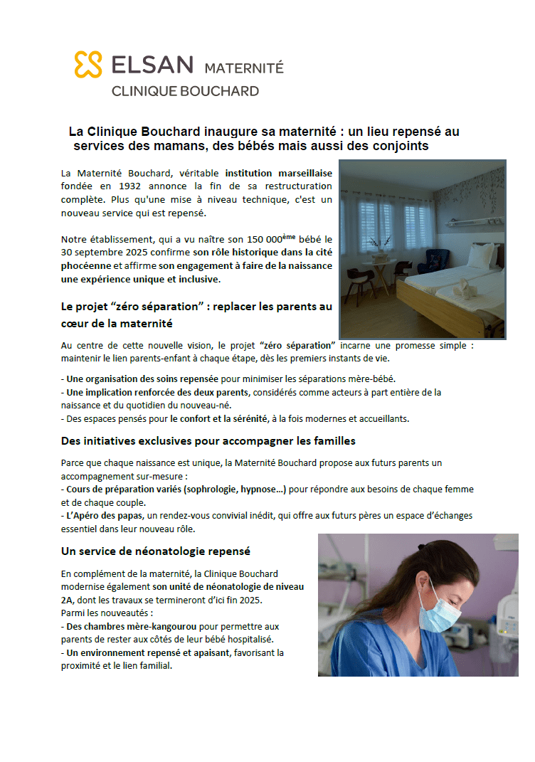 La Clinique Bouchard dévoile sa maternité entièrement rénovée