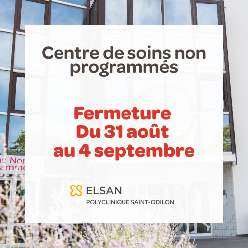 Fermetures exceptionnelles du centre de soins non programmés