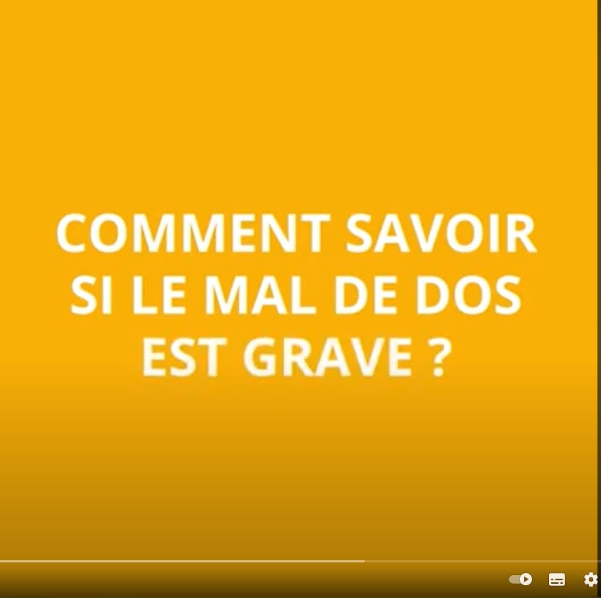 Maux de dos : comment savoir si c'est grave ?