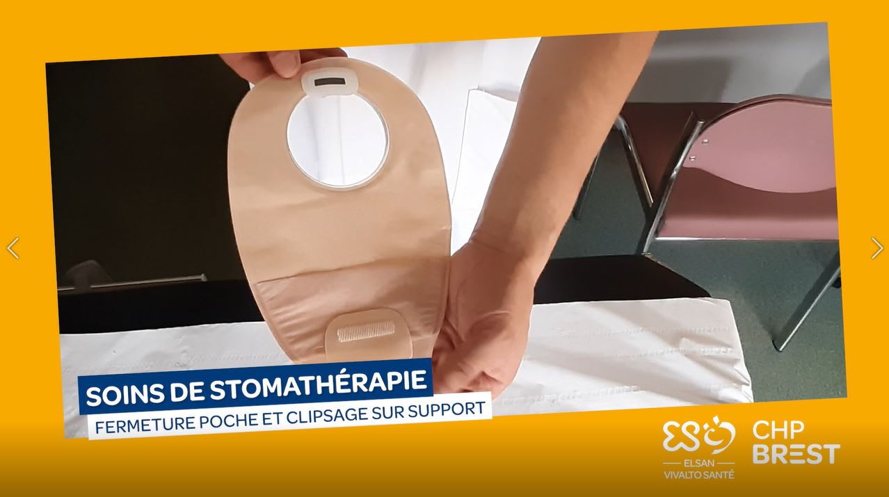 Fermeture poche et clipsage sur support