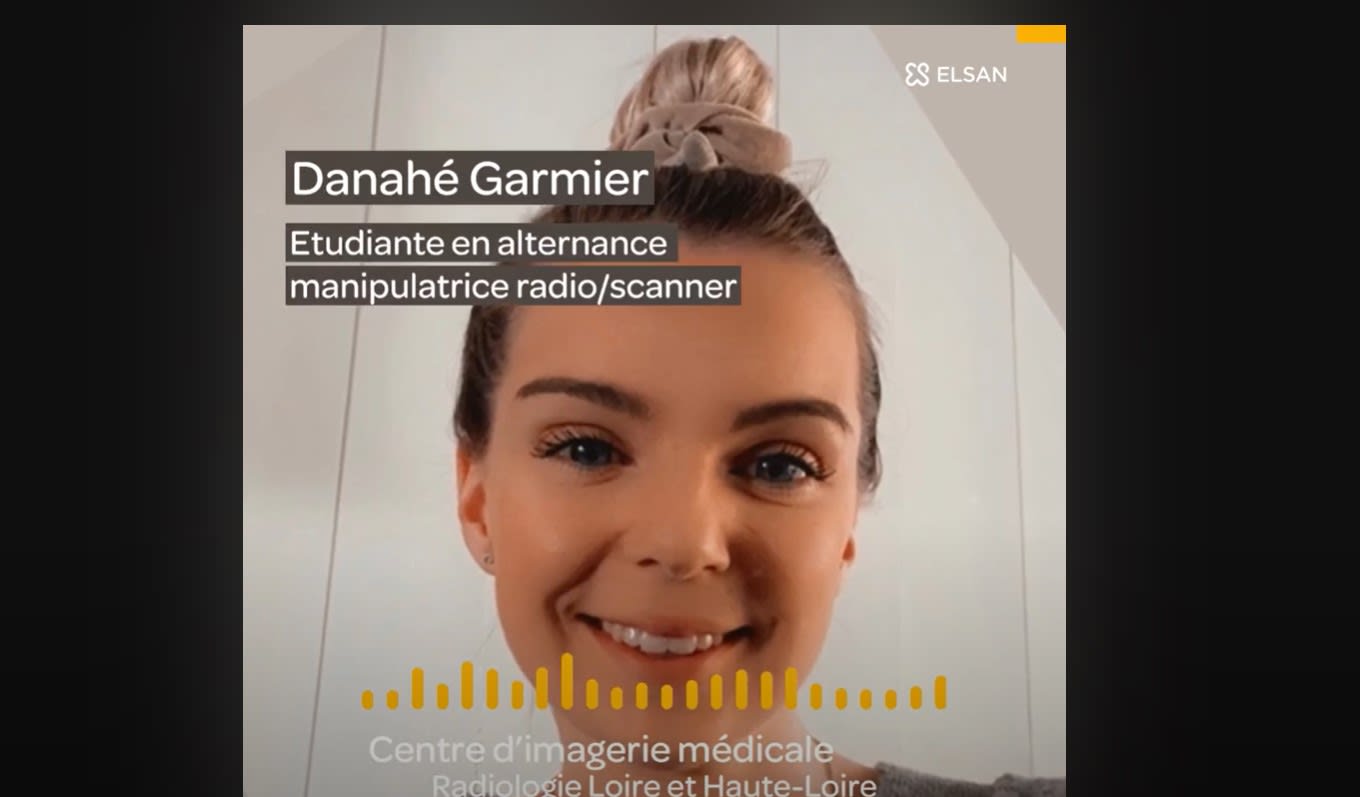 Danahé Garmier, étudiante alternante manipulatrice radio/scanner - Radiologie Saint-Etienne
