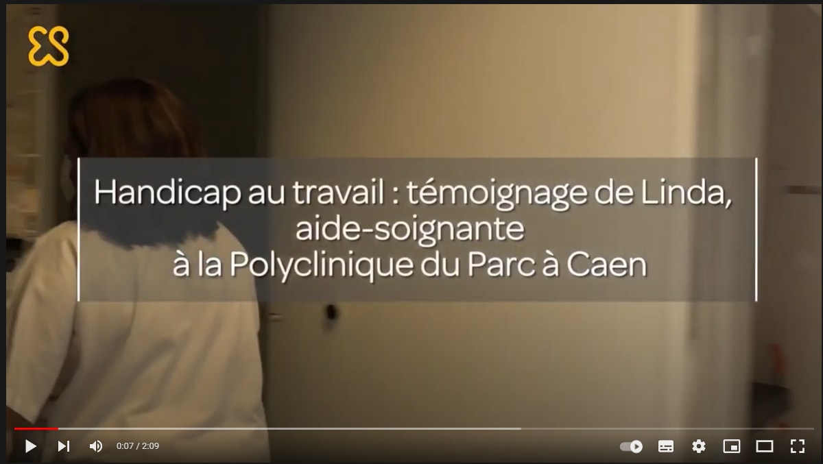 Linda, salariée en situation de handicap à la Polyclinique du Parc de Caen.