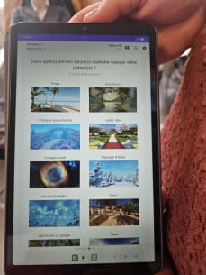 écran de choix du casque de réalité virtuelle