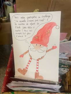 sapin du service de chimiothérapie clinique de l orangerie elsan Strasbourg aquarelle