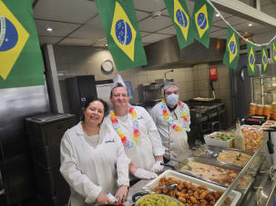 équipes sodexo au rail de l'animation Brésil