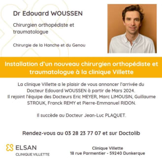 Dr A Woussen Villette Arrivée 