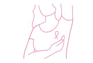 illustration femme qui se palpe les seins