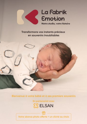Flyer shooting photo de naissance : une séance photo offerte