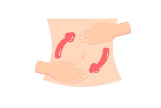 illustration: massage circulaire du ventre