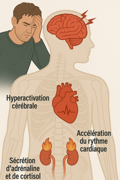 illustration effets du stress sur notre corps 