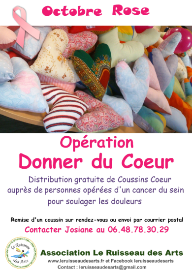 Affiche coussin coeur