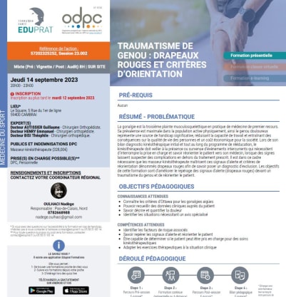 formation dpc genou