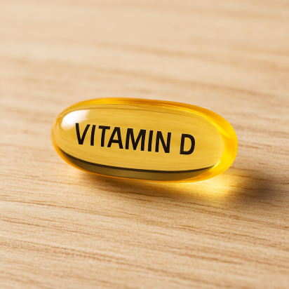 visuel vitamine D poser sur un table 