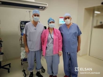 De gauche à droite, Dr Guerzider, Mme Civel et Dr Sourdille