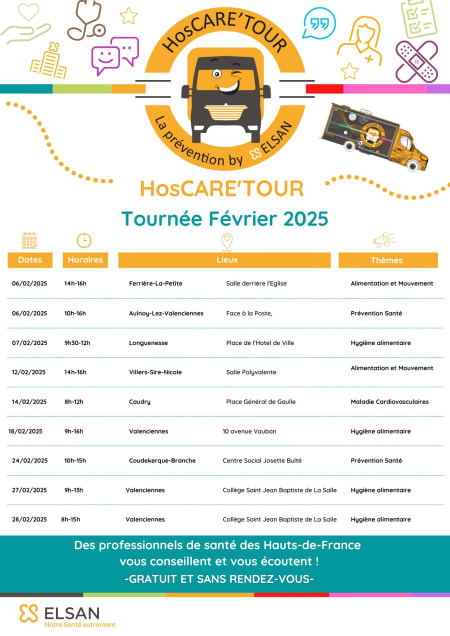 hoscare tour 2025 fevrier programme