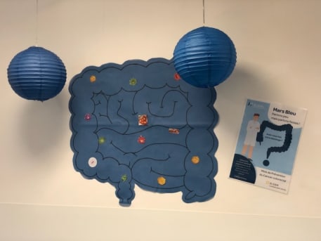 intestin mars bleu