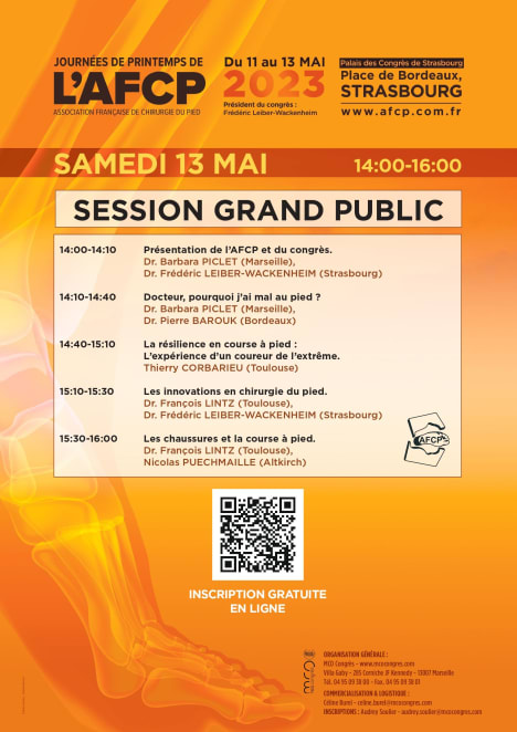affiche session grand public des journées de printemps de l AFCP