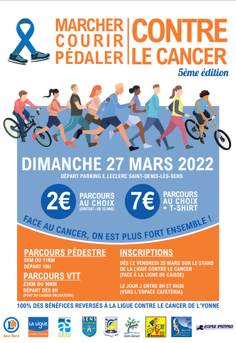 Marcher, Courir ou pédaler contre le cancer