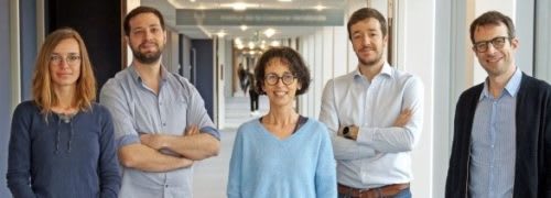 l'équipe du centre médical de soins immédiats à santé atlantique,De gauche à droite : Dr Clara SENK, Dr Romain Brocheux, Catherine RINCKENBERGER cadre de soins, Dr Benjamin GICQUEL, Dr Etienne CHALON
