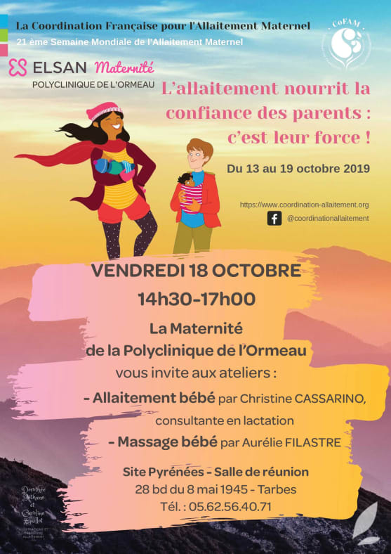 Semaine mondiale de l'allaitement maternel à la Polyclinique de l'Ormeau de Tarbes