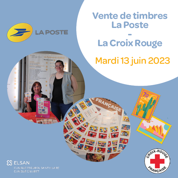 Vente timbres clinique Esquirol saint Hilaire La poste La croix Rouge