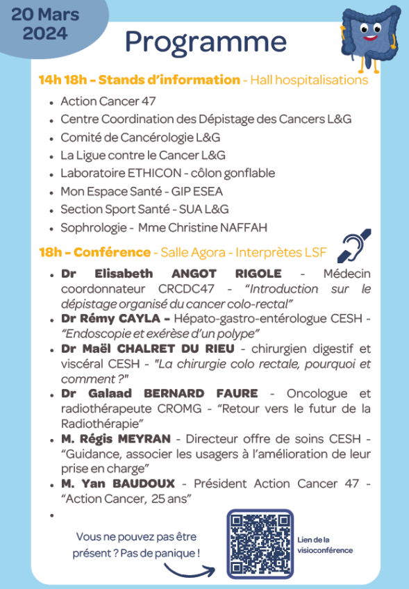 programme journée mars bleu clinique