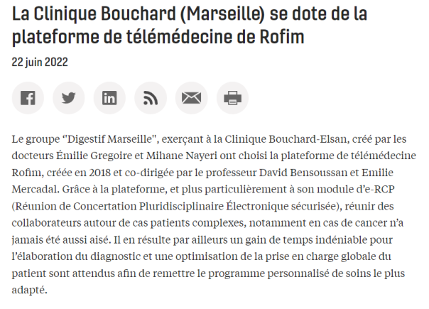 Article du journal des entreprises