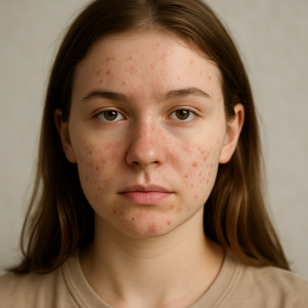 illustration jeune fille avec de lacné