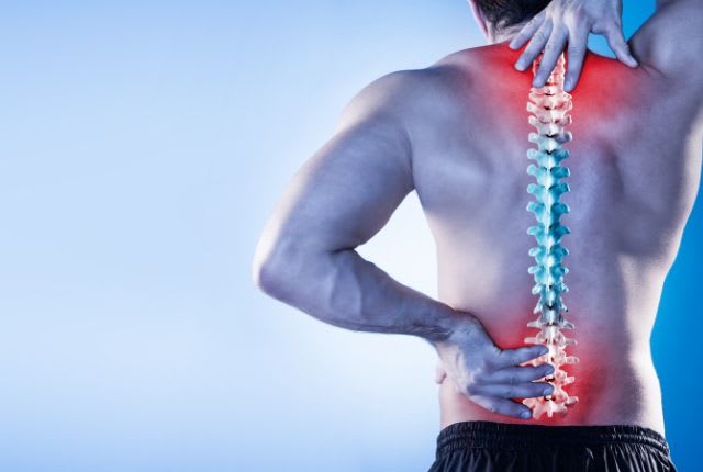 Arthrose : image d'une colonne vertébrale douloureuse.