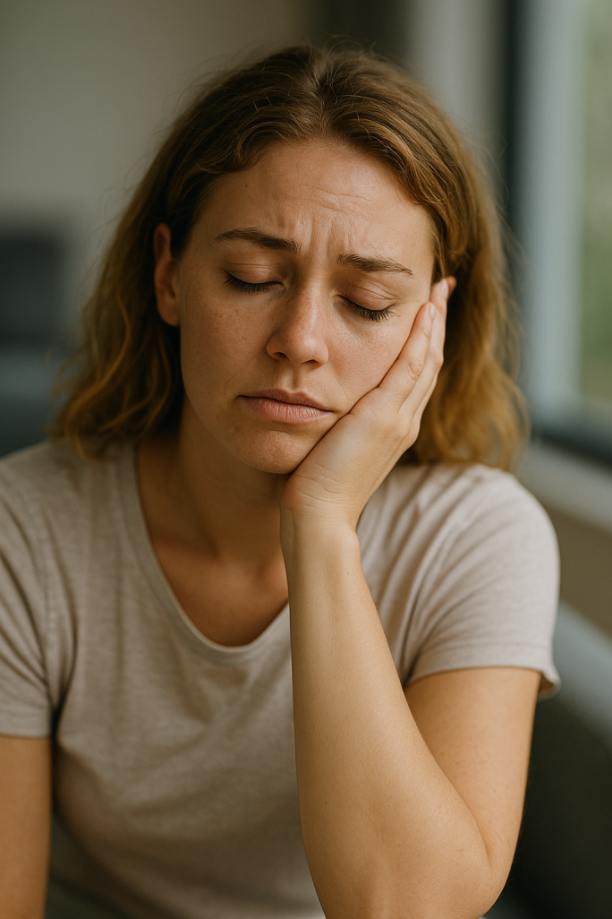 femme fatiguer car elle à une carence en vitamine d 
