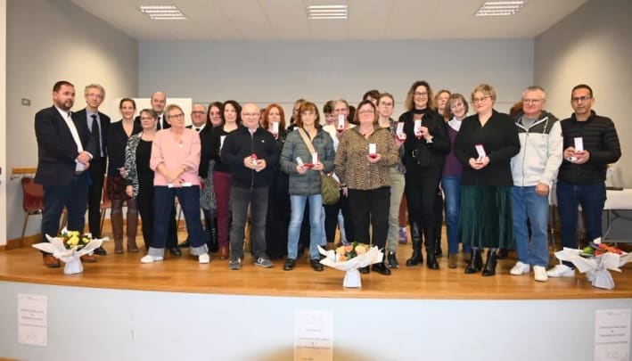 Les médaillés du travail de la Clinique du Pont de Chaume © Préfecture de Tarn-et-Garonne