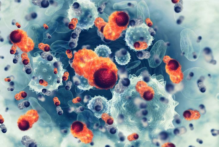 Comprendre le cancer foudroyant et ses impacts : représentation de cellules cancéreuses dans l'organisme.