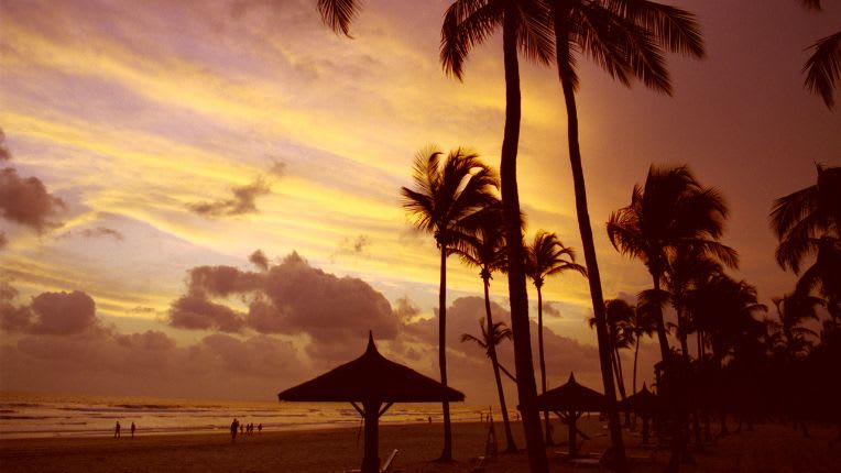 Vaccin contre la fièvre jaune. Vue d'une plage en Côte d'Ivoire.