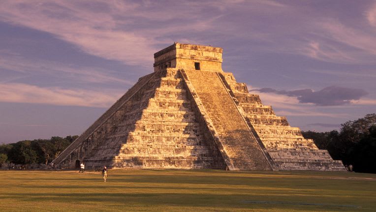 Vaccin Mexique. Photo d'une pyramide maya dans le Yucatan.