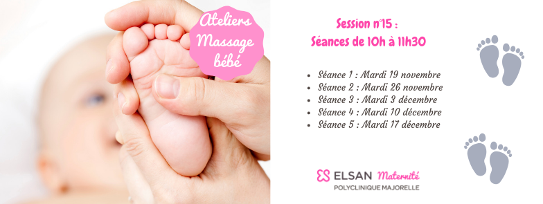 Ateliers massage bébé Materniteam Polyclinique Majorelle Nancya
