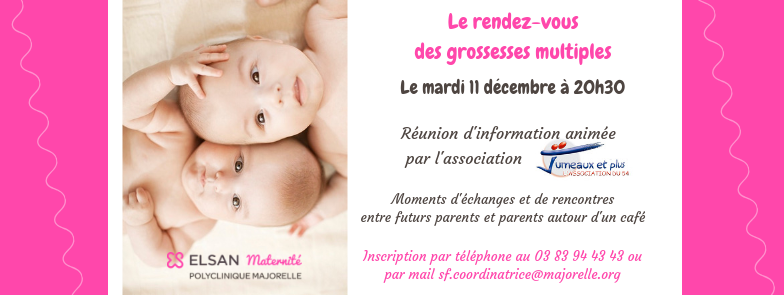 Accompagnement grossesse multiples Jumeaux et Plus Polyclinique Majorelle Nancy