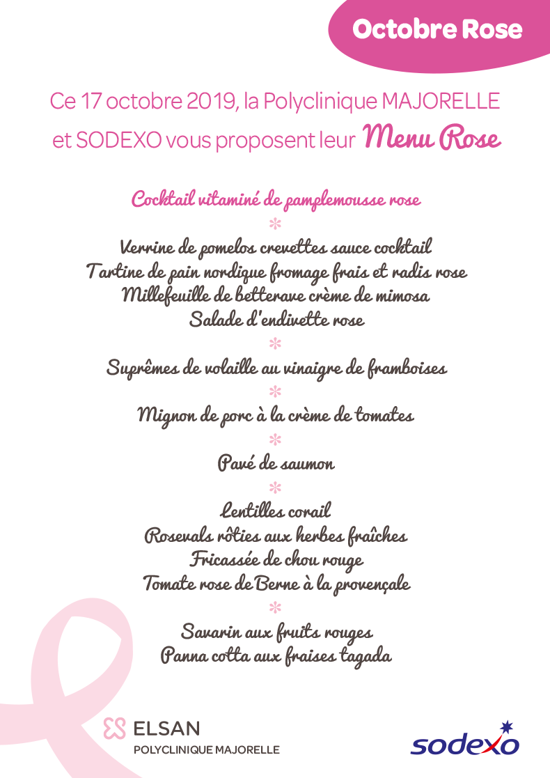 menu rose