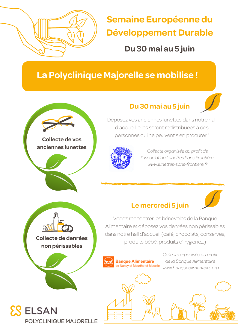 SEDD Semaine Européenne du Développement Durable Polyclinique Majorelle Nancy