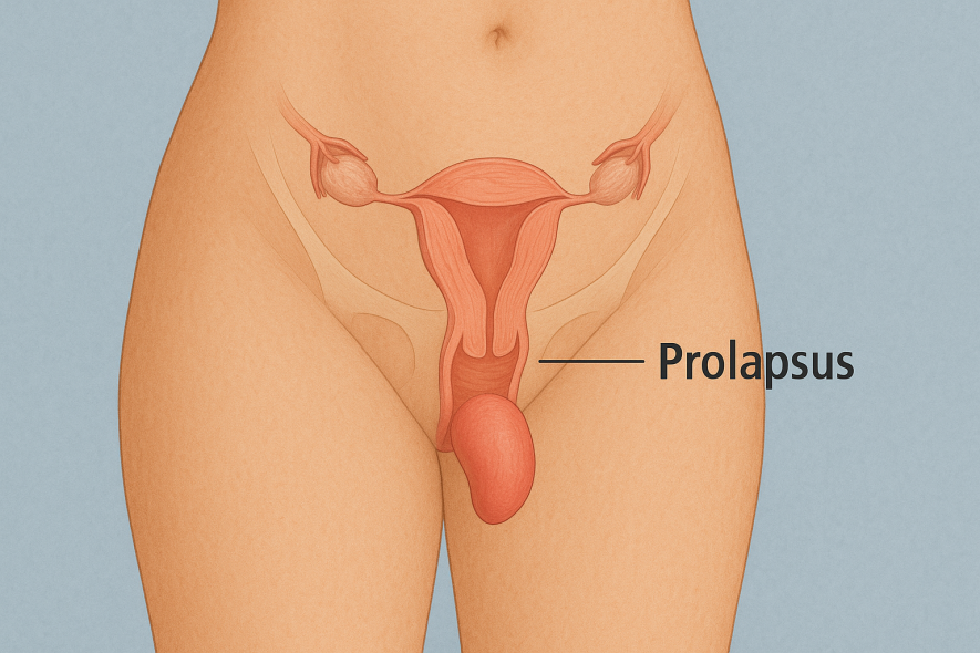 illustration du prolapsus vu du corps humain