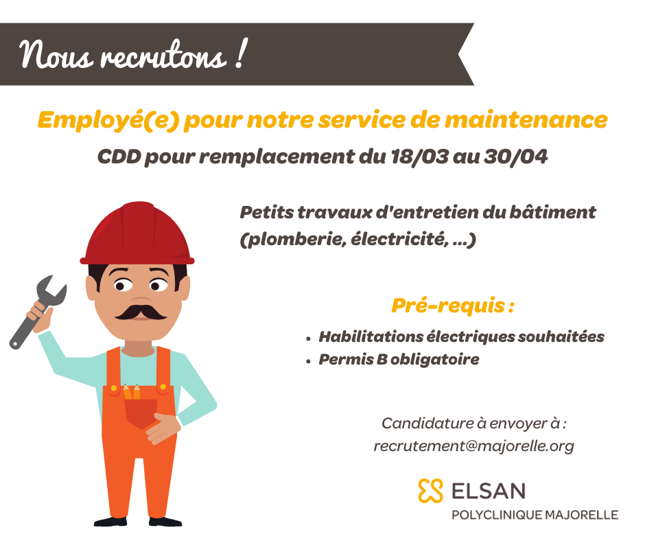 Recrutement électricien Polyclinique Majorelle Nancy