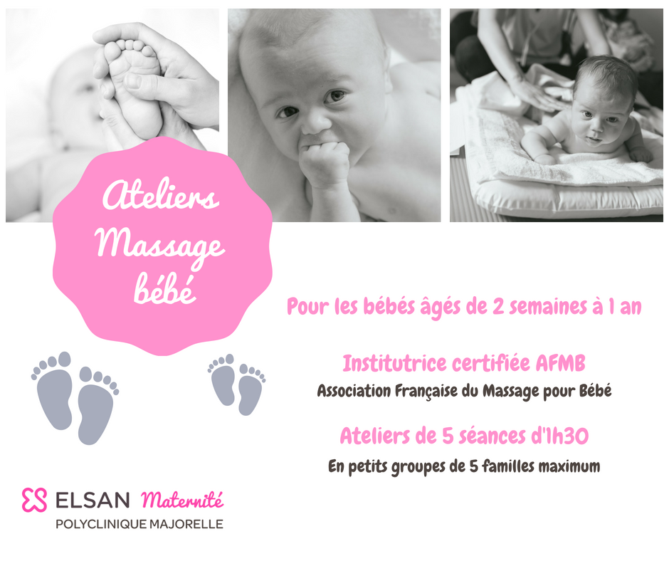 Ateliers massage bébé maternité Polyclinique Majorelle Nancy AFMB