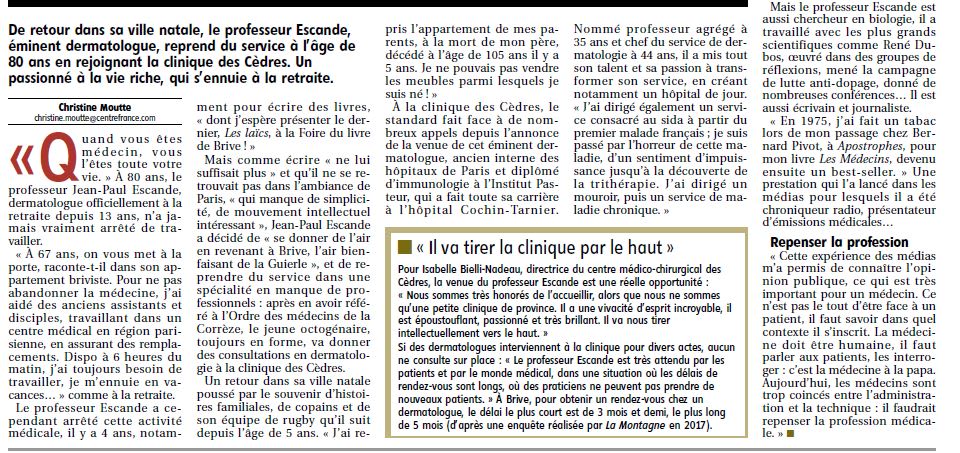 Professeur ESCANDE