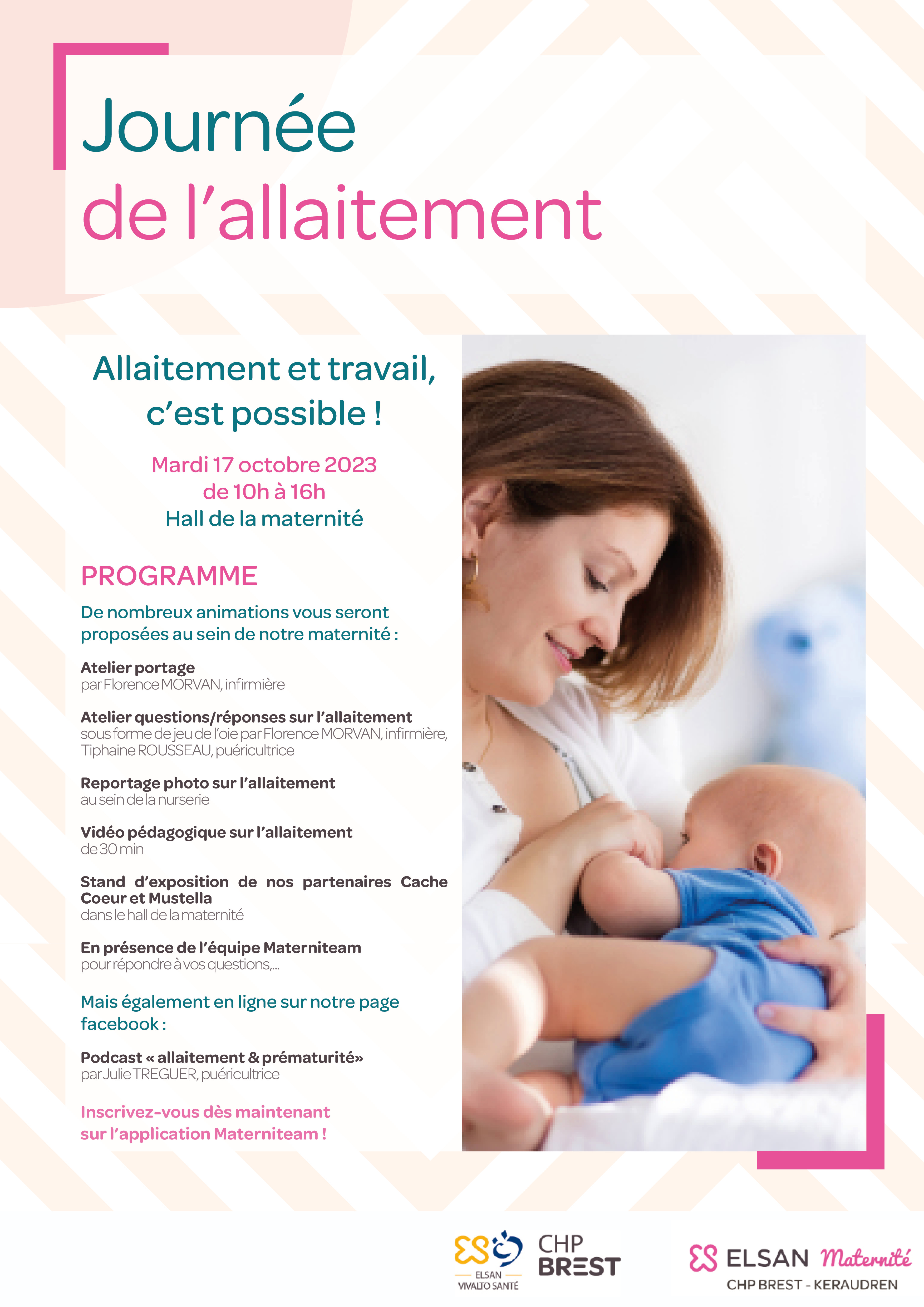 Affiche allaitement Maternité Keraudren Brest