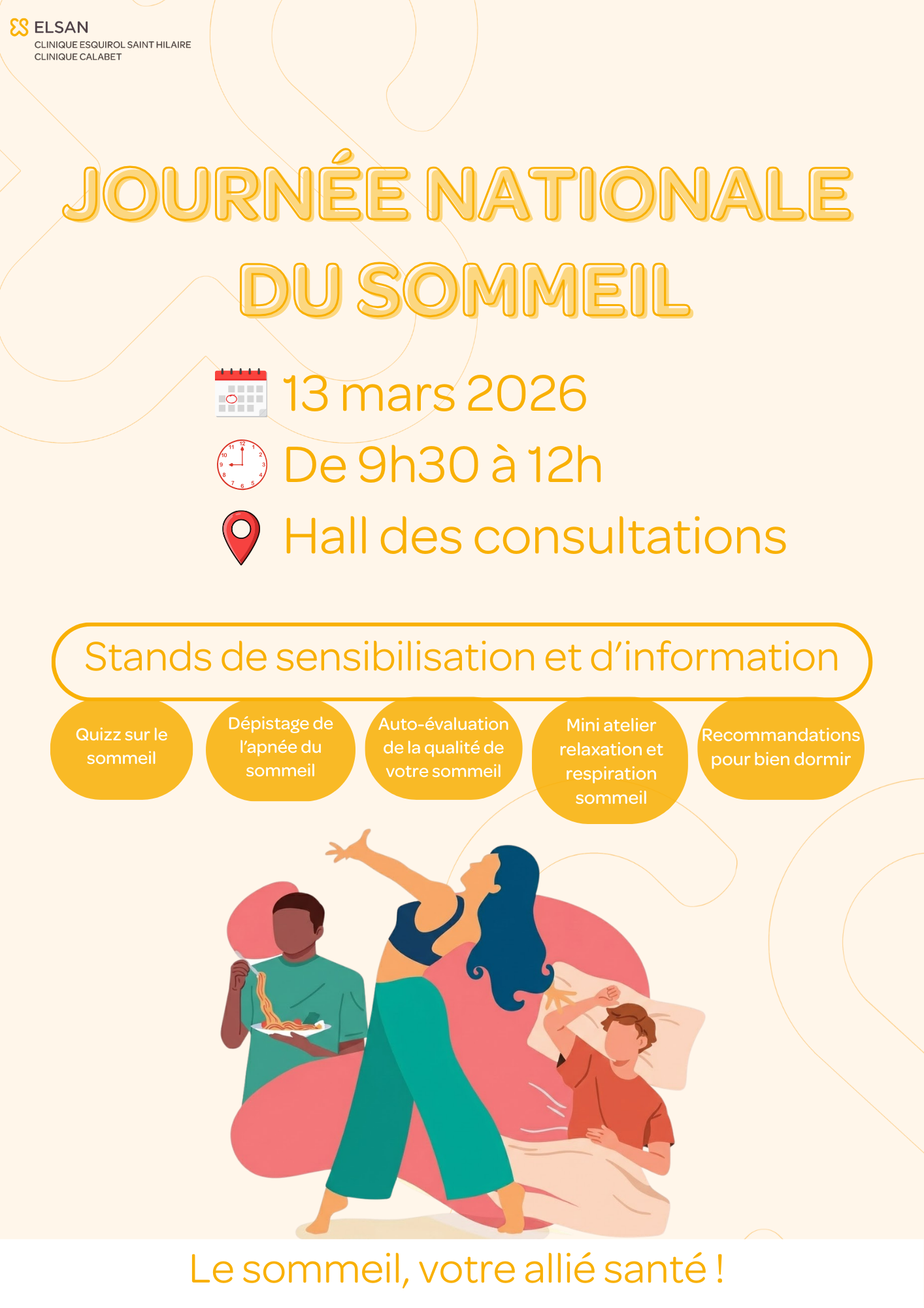 journée internationale sommeil clinique agen