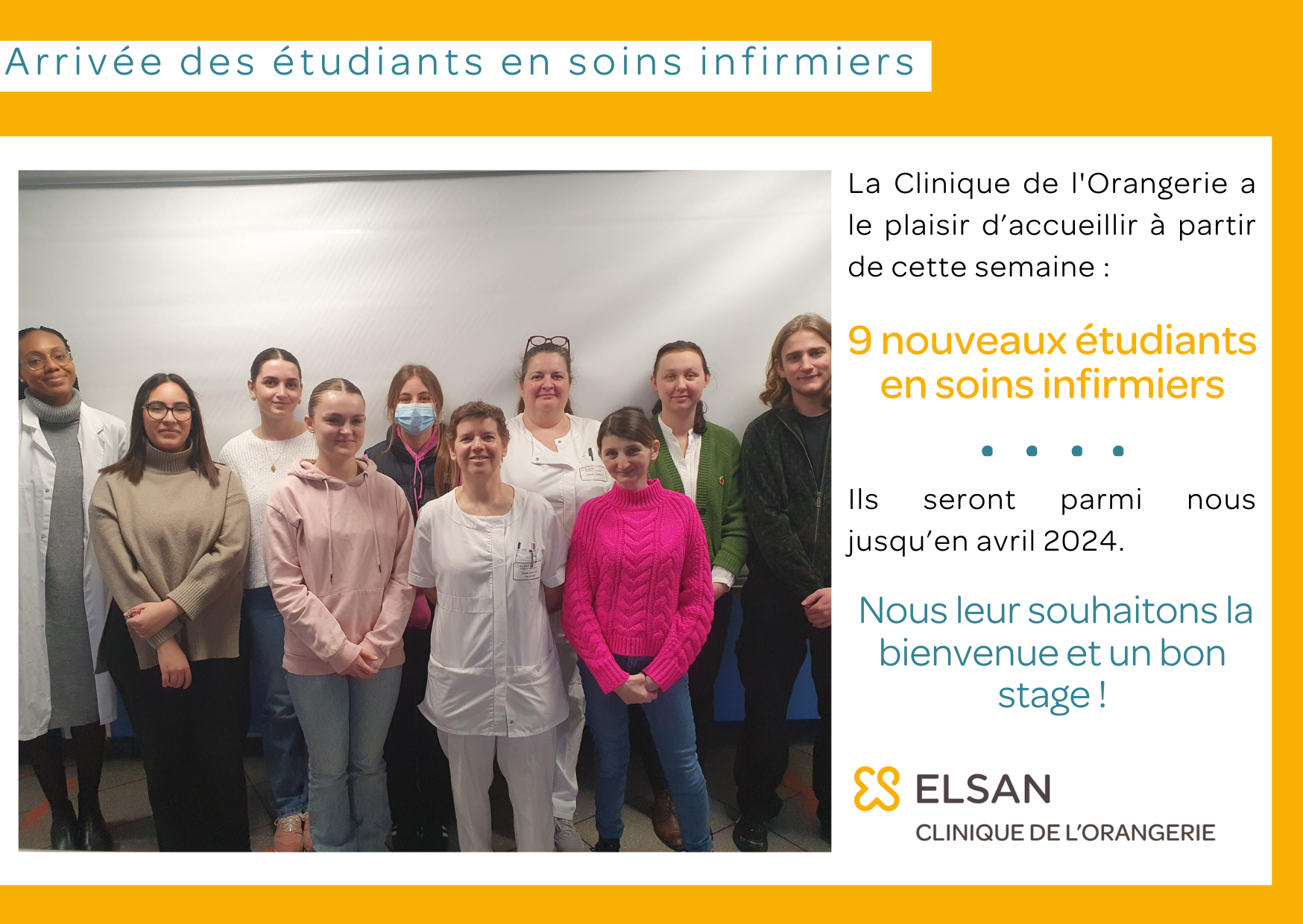étudiants infirmiers photo de groupe