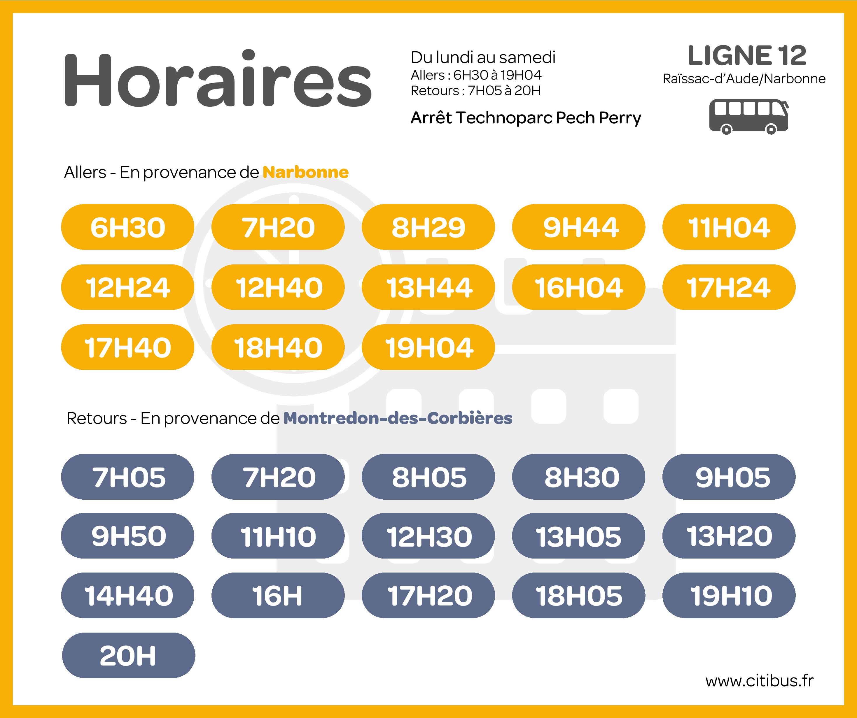 Horaires BUS HPGN