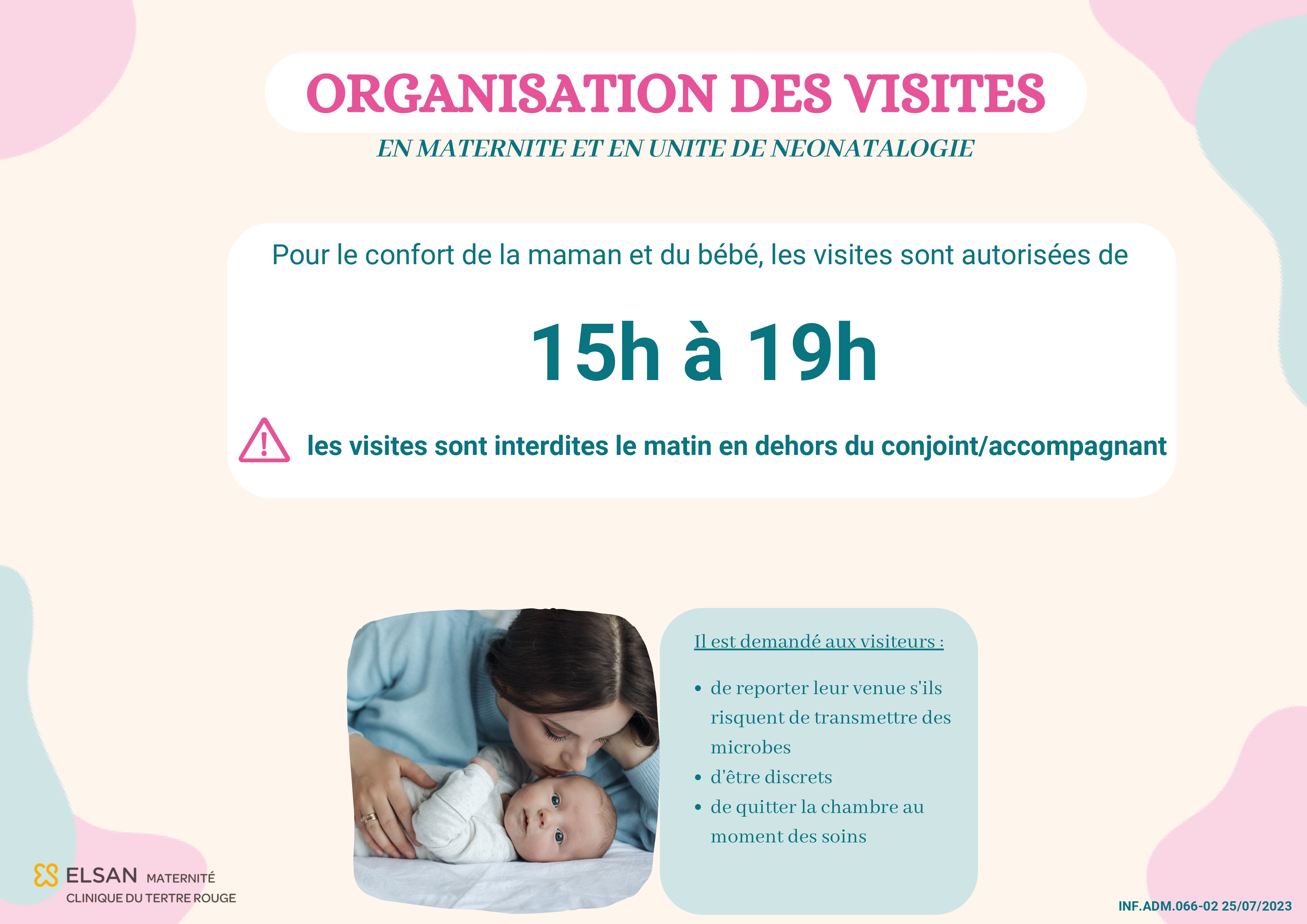 organisation des visites maternité du tertre rouge