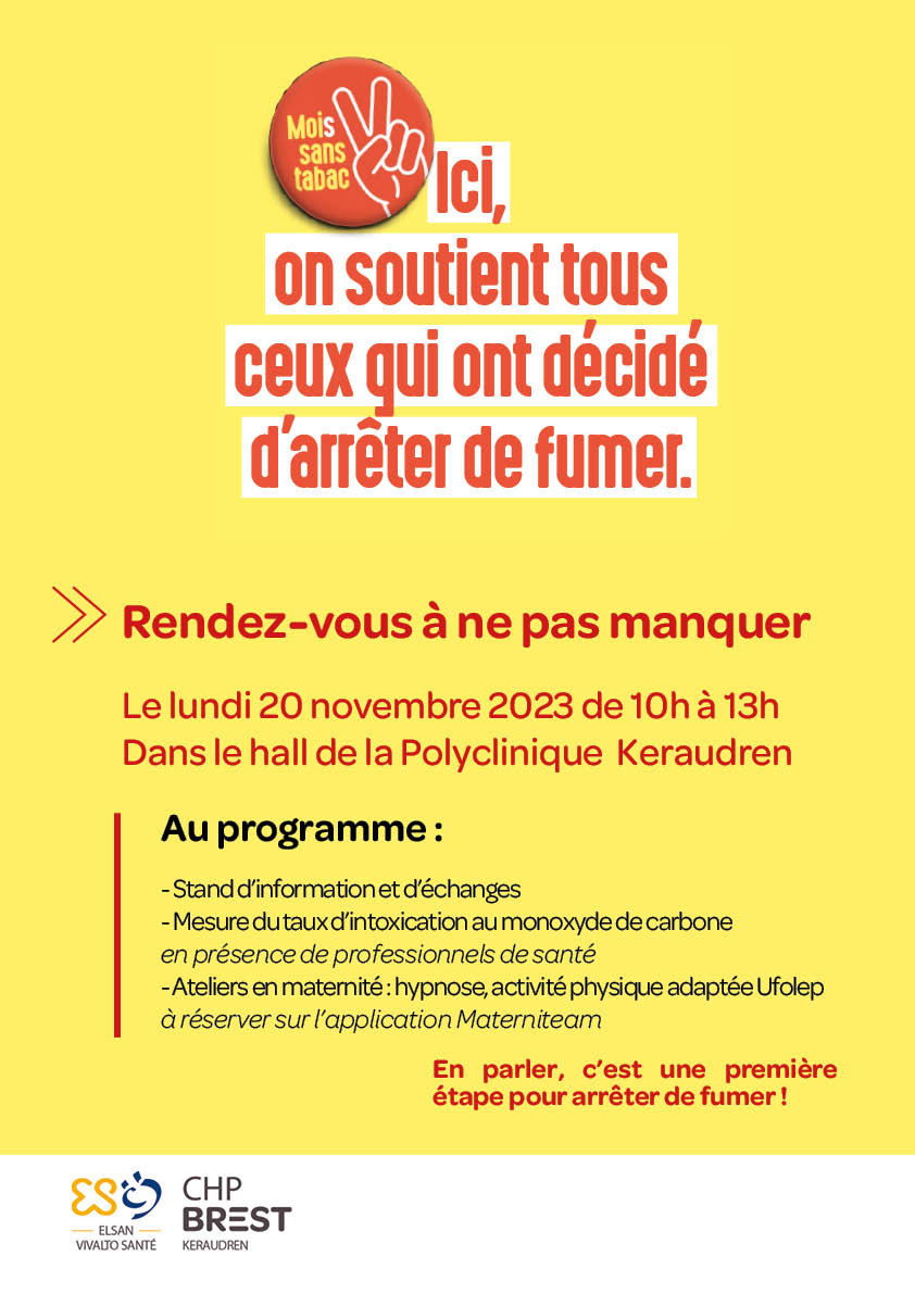 Affiche mois sans tabac - chp brest - 2023